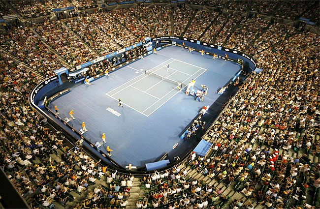 Las gradas de Australia