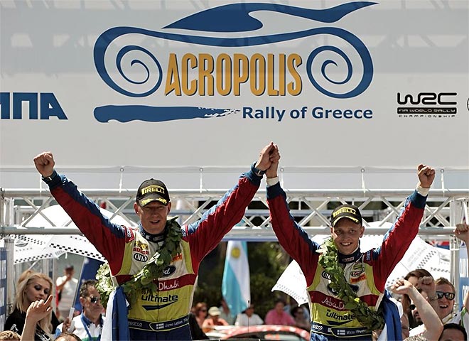 Mikko Hirvonen y Jarmo Lehtinen