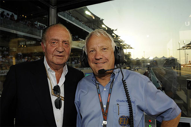 Su Majestad el Rey Juan Carlos I de Espa�a y Charlie Whiting