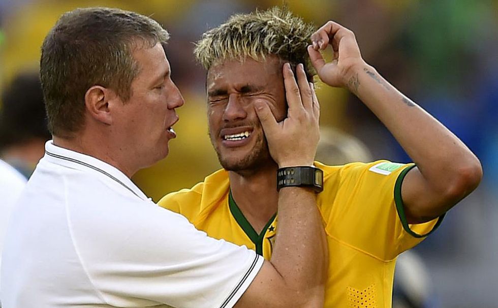 Fueron de alegr�a, pero Neymar termin� derramando l�grimas.