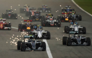 Hamilton es superado por Rosberg en la salida del GP de Bahr�in 2016
