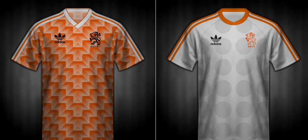 Camisetas que luci� Holanda en la Eurocopa 1988