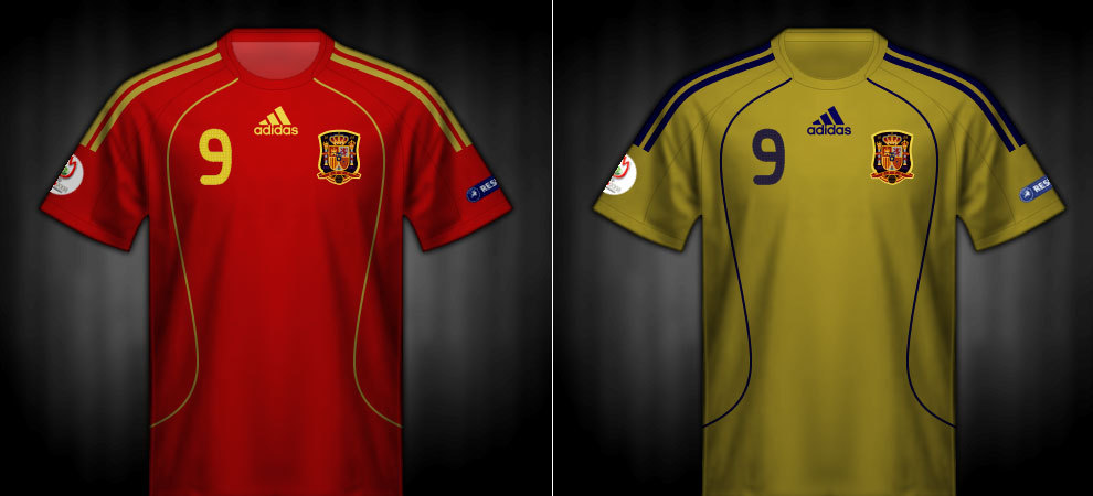 Camisas que luci� Espa�a en la Eurocopa 2008
