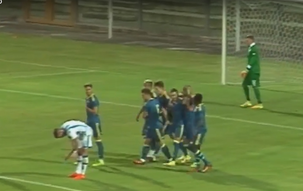 Los jugadores del Celta celebran el gol de Iago Aspas.