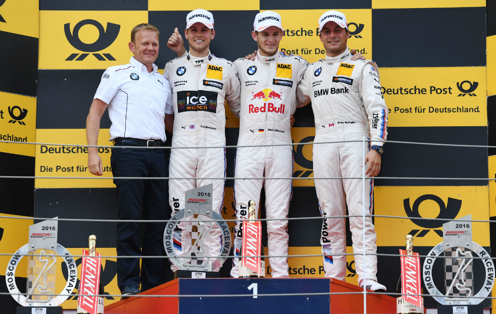 Podio de la segunda carrera en Mosc�