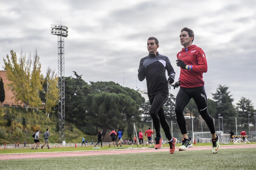 Marcos y Gerard entren�ndose.