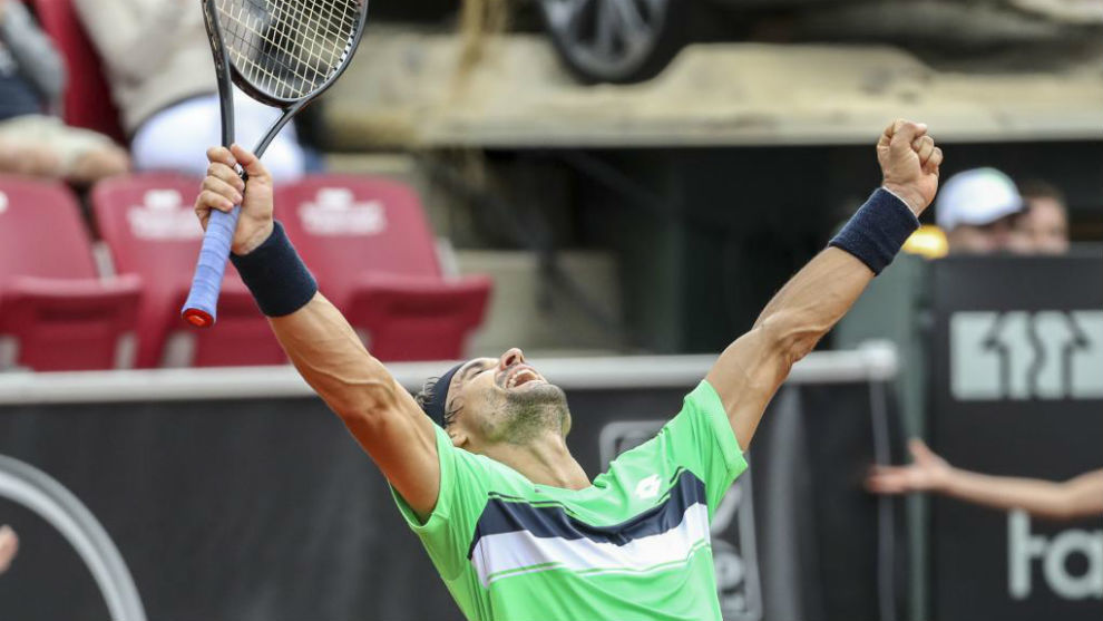 David Ferrer, celebra su título en Bastad