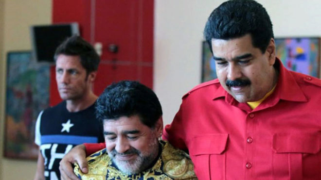 Maradona y Maduro en un encuentro reciente