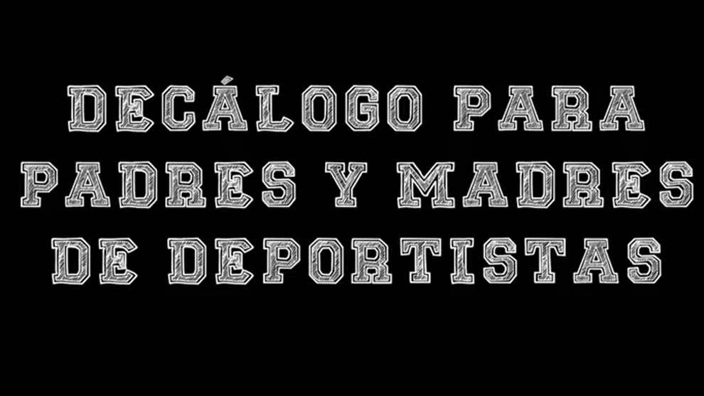 Dec�logo de buen comportamiento para padres y madres de deportistas...