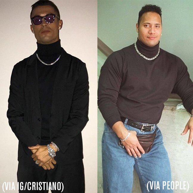 Cristiano Ronaldo y Dwayne Johnson (The Rock)