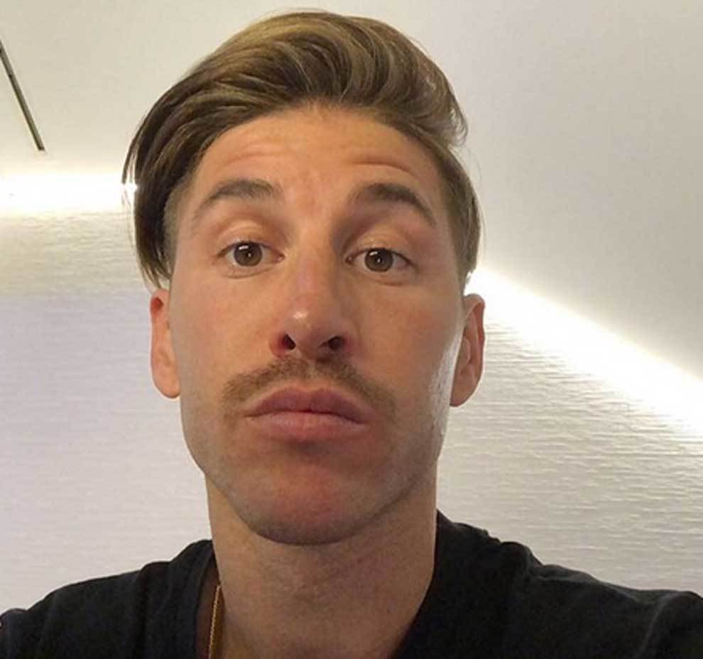Sergio Ramos con bigote