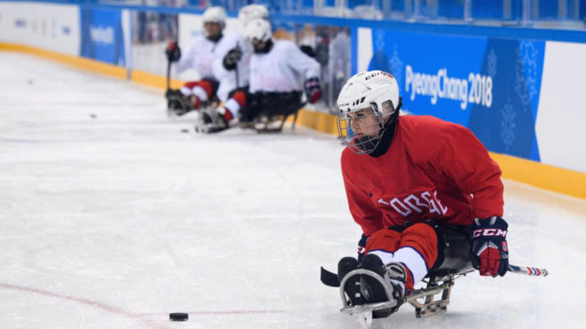 Lena Schroeder durante un partido en Pyeongchang