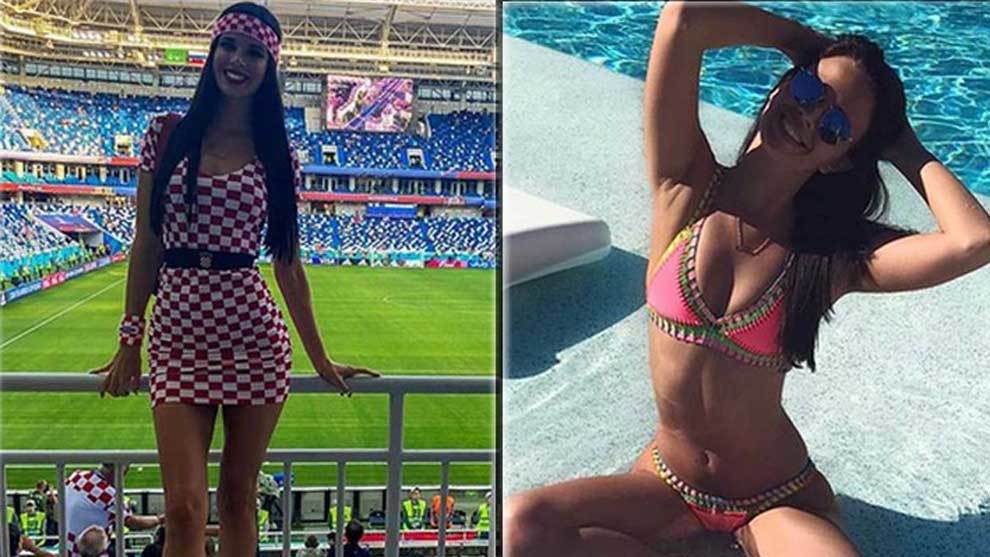 Ivana Kn�ll, pole dancer y fan n�mero 1 de Croacia en el Mundial