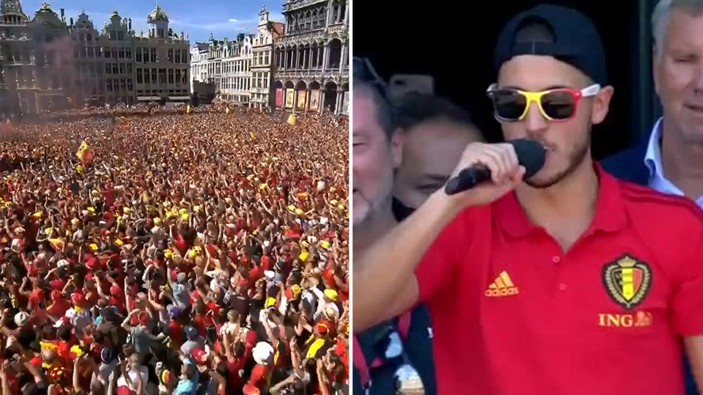 Hazard se viste de Reina en la celebraci�n de B�lgica a lo Tomorrowland: �D�nde est� la fiesta?