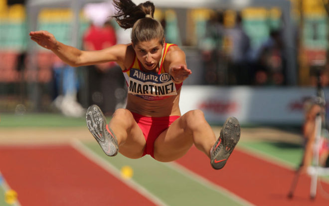 Sara Mart�nez domin� el salto de longitud de principio a fin.