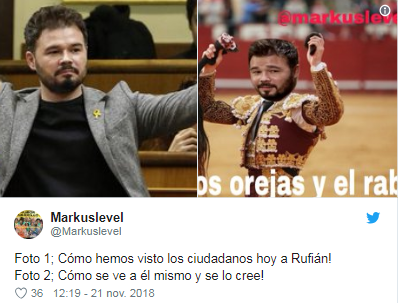 Los memes de la expulsión de Rufián que arrasan en Twitter - Foto 4 de 14 |  MARCA.com