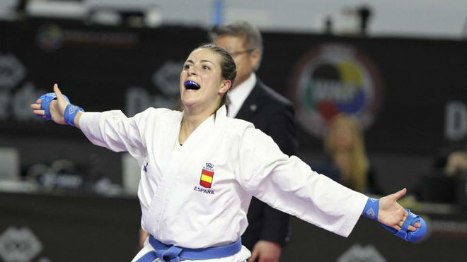 Laura Palacio, durante el Mundial de k�rate.