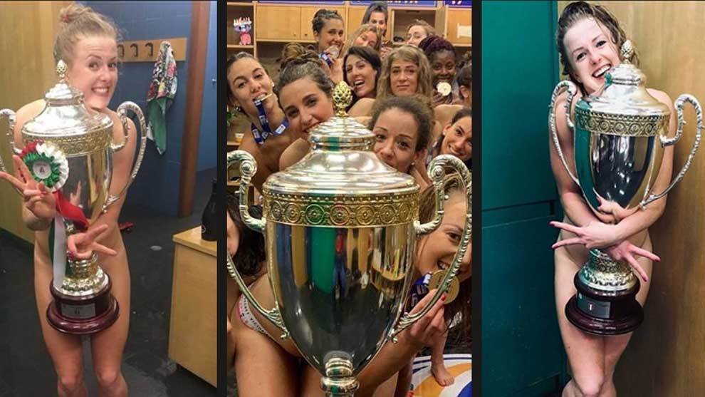 Imoco Volley Conegliano won the FIPAV Womens Serie A1 title after beating Igor Gorgonzola Novara, and they celebrated by publishing naked photos from their dressing room.