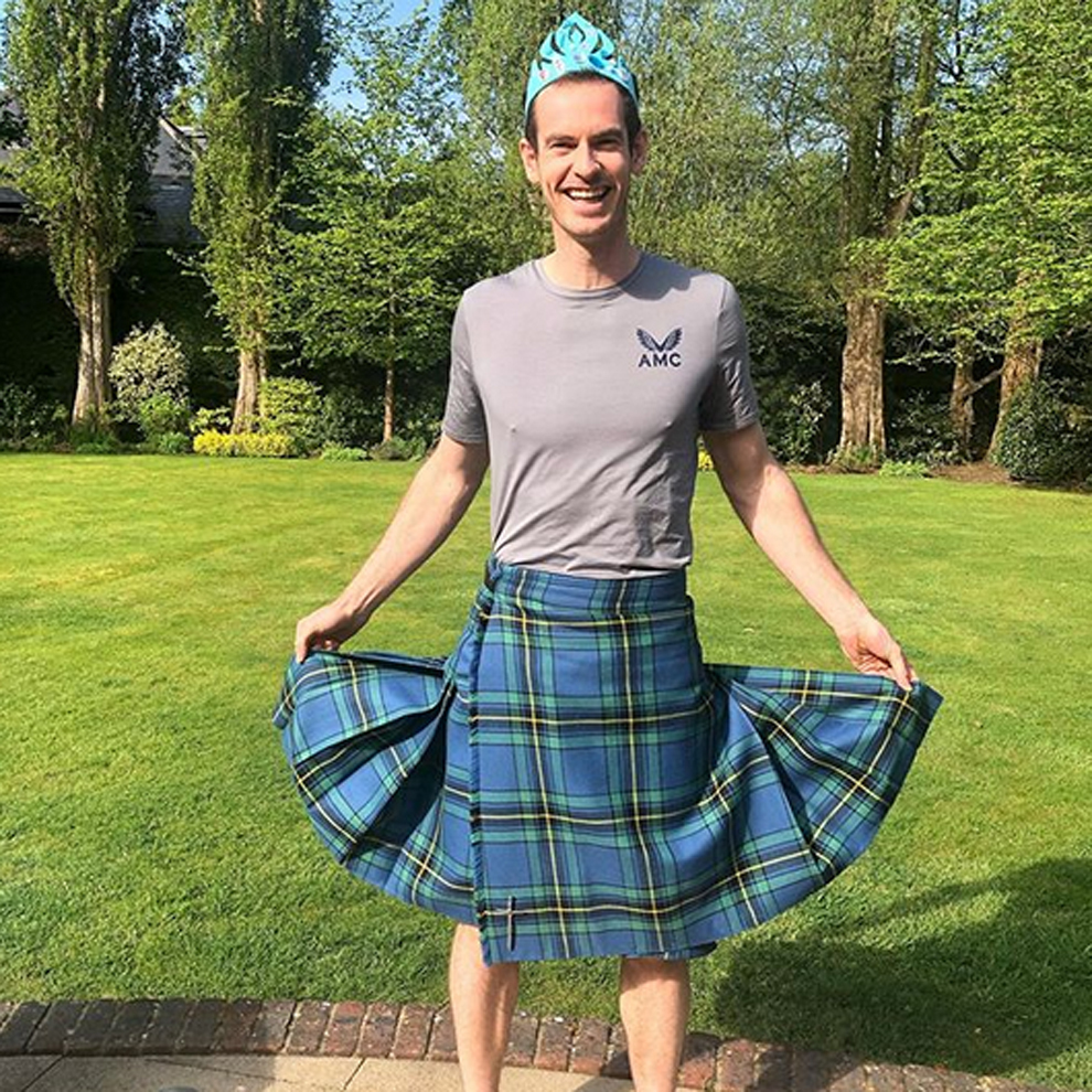 Andy Murray se puso un kilt por petición de sus hijos durante su...