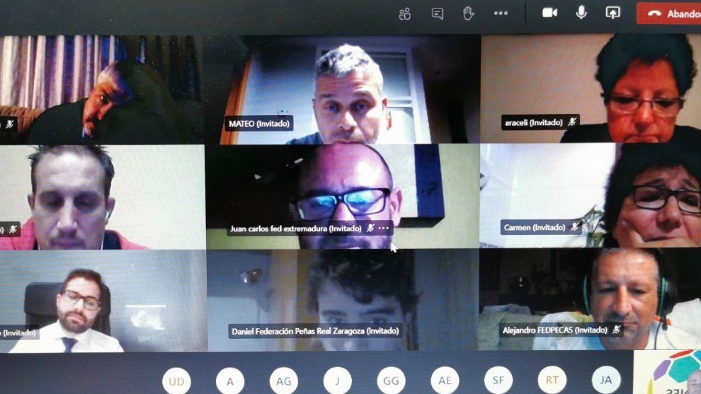 Videoconferencia organizada por Aficiones Unidas