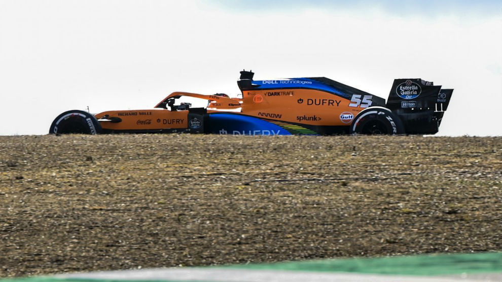 Carlos Sainz, durante los Libres 2 del GP de Portugal 2020.