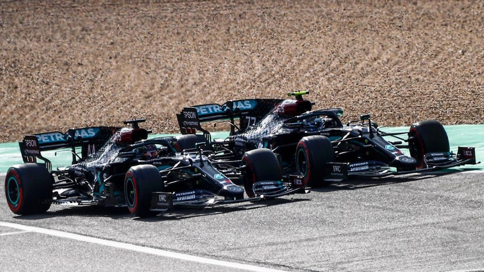 Hamilton y Bottas, igualados.