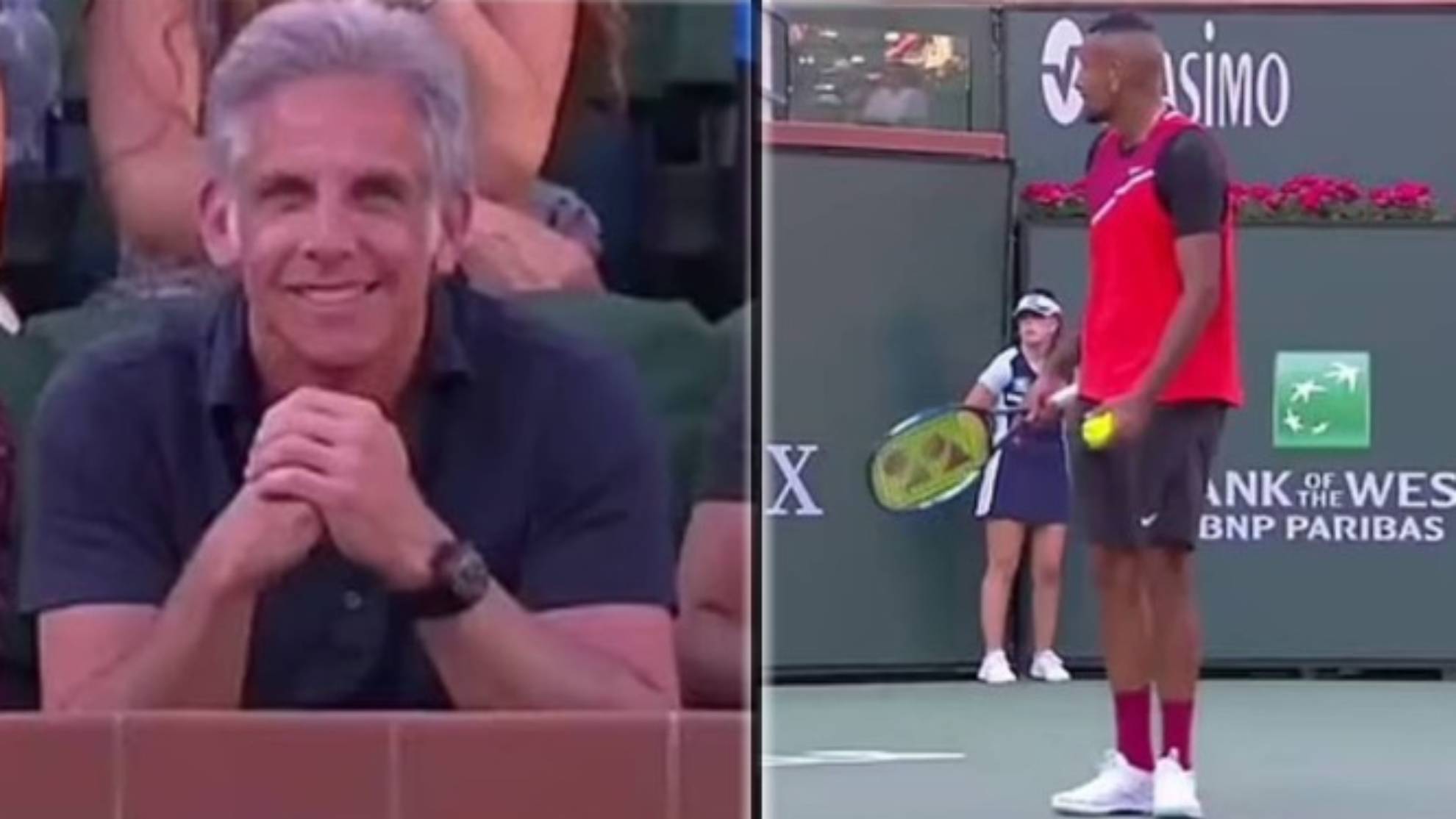 Kyrgios calls out Ben Stiller mid-serve: Do I tell you how to act? So why are you speaking?