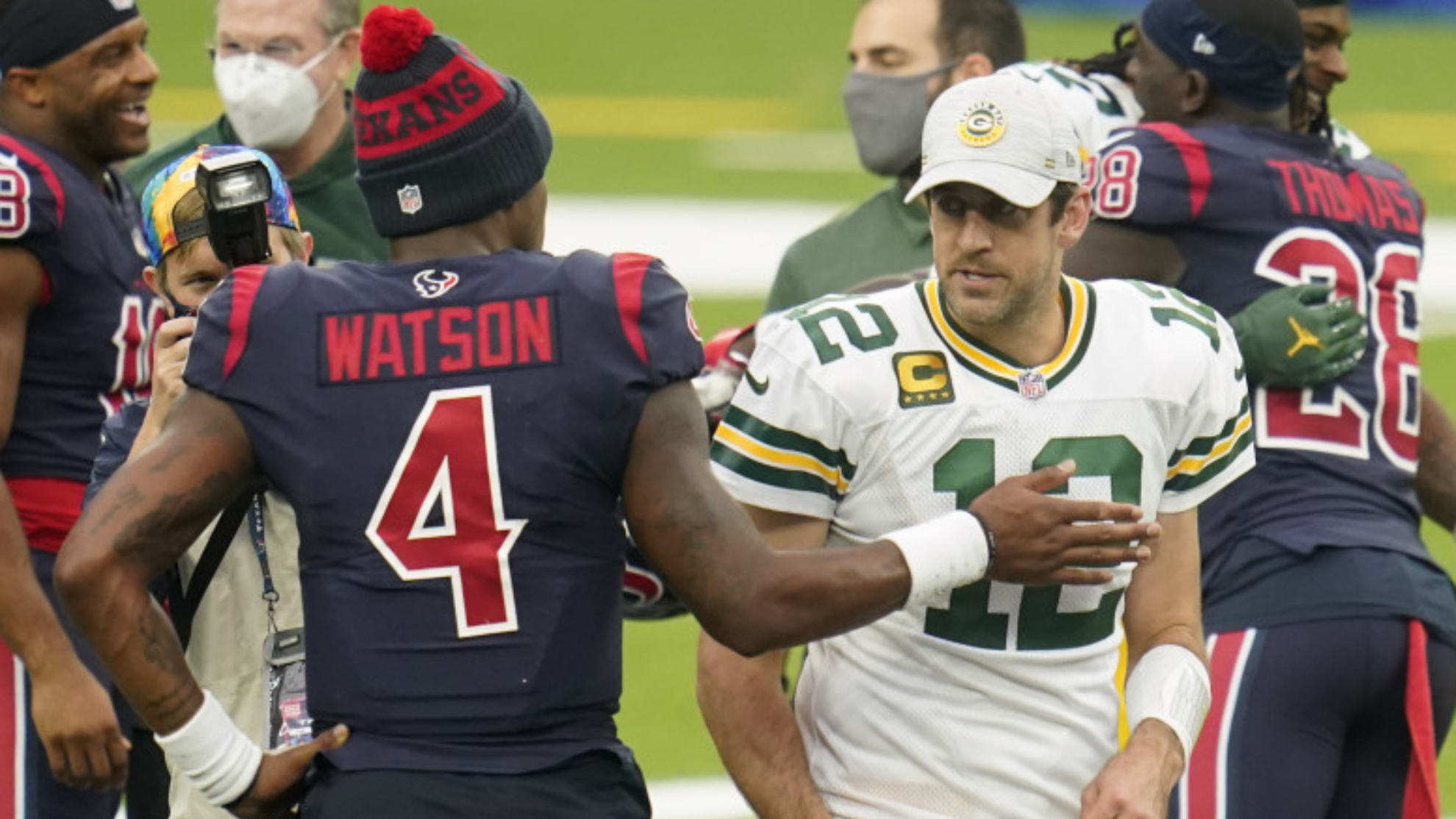 Deshaun Watson and Aaron Rodgers.