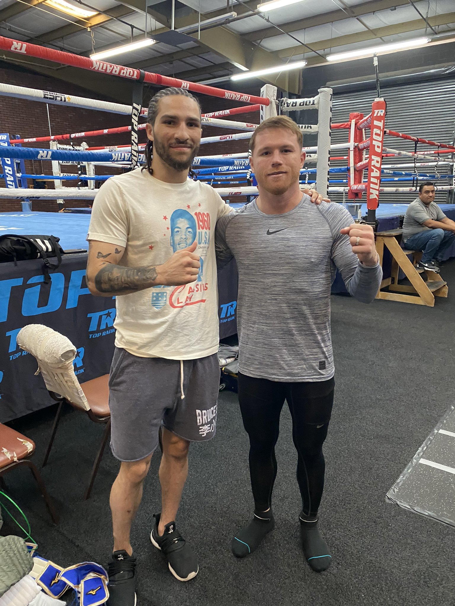 Nico Ali Walsh and Canelo Alvarez