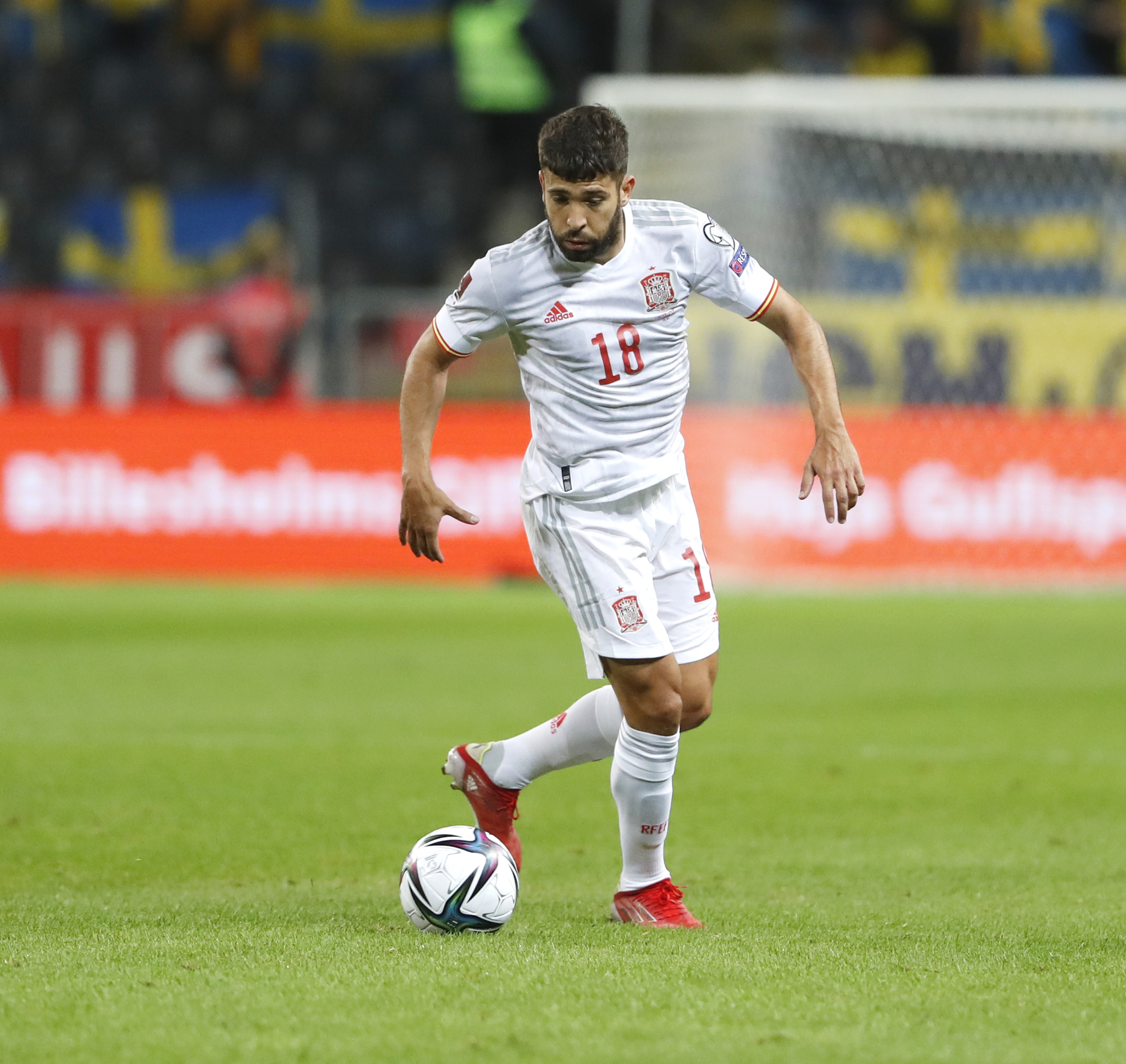 Jordi Alba, en un partido de la selecci�n. / CHEMA REY