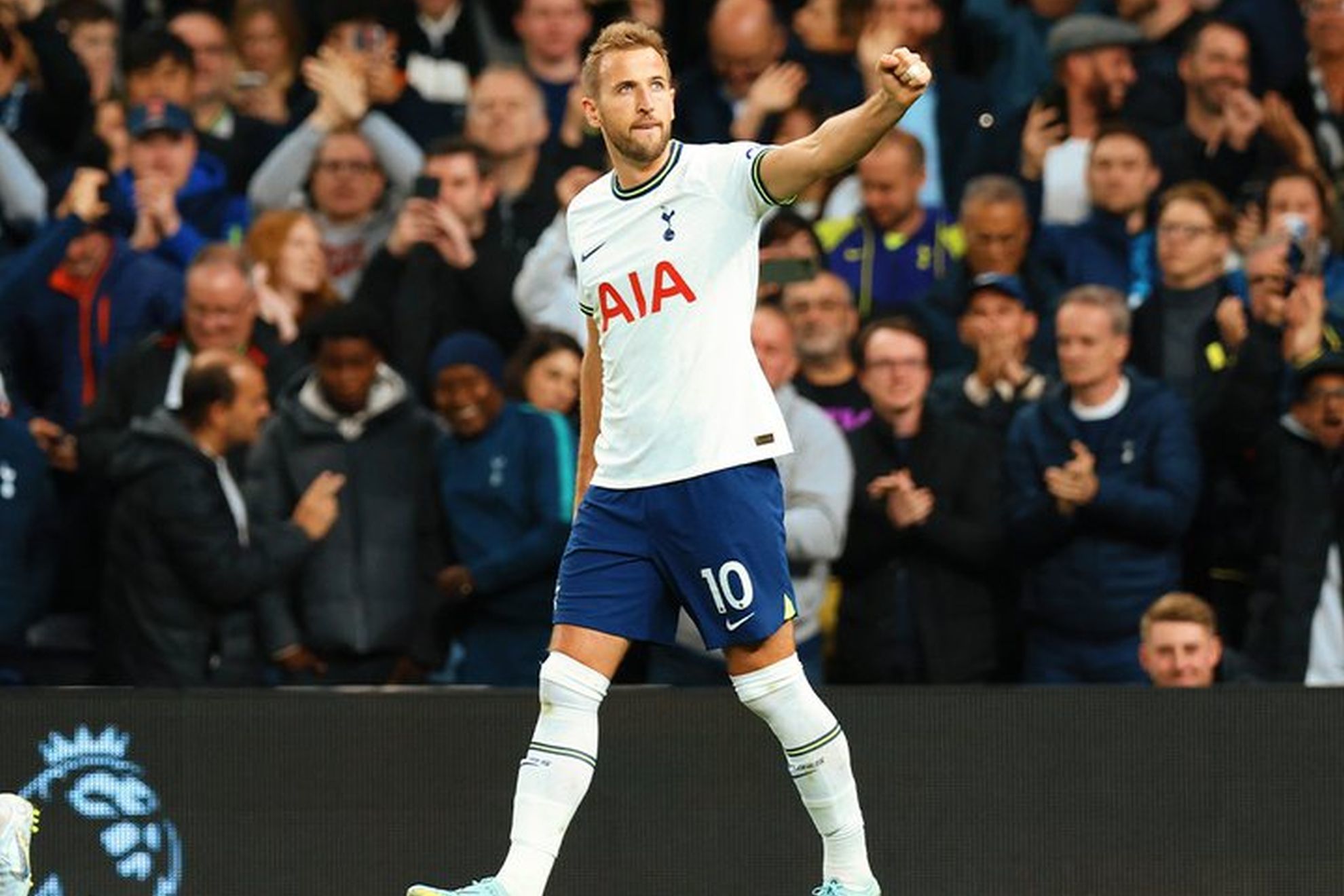 Harry Kane celebrates against Everton / Twitter (@SpursOfficial)