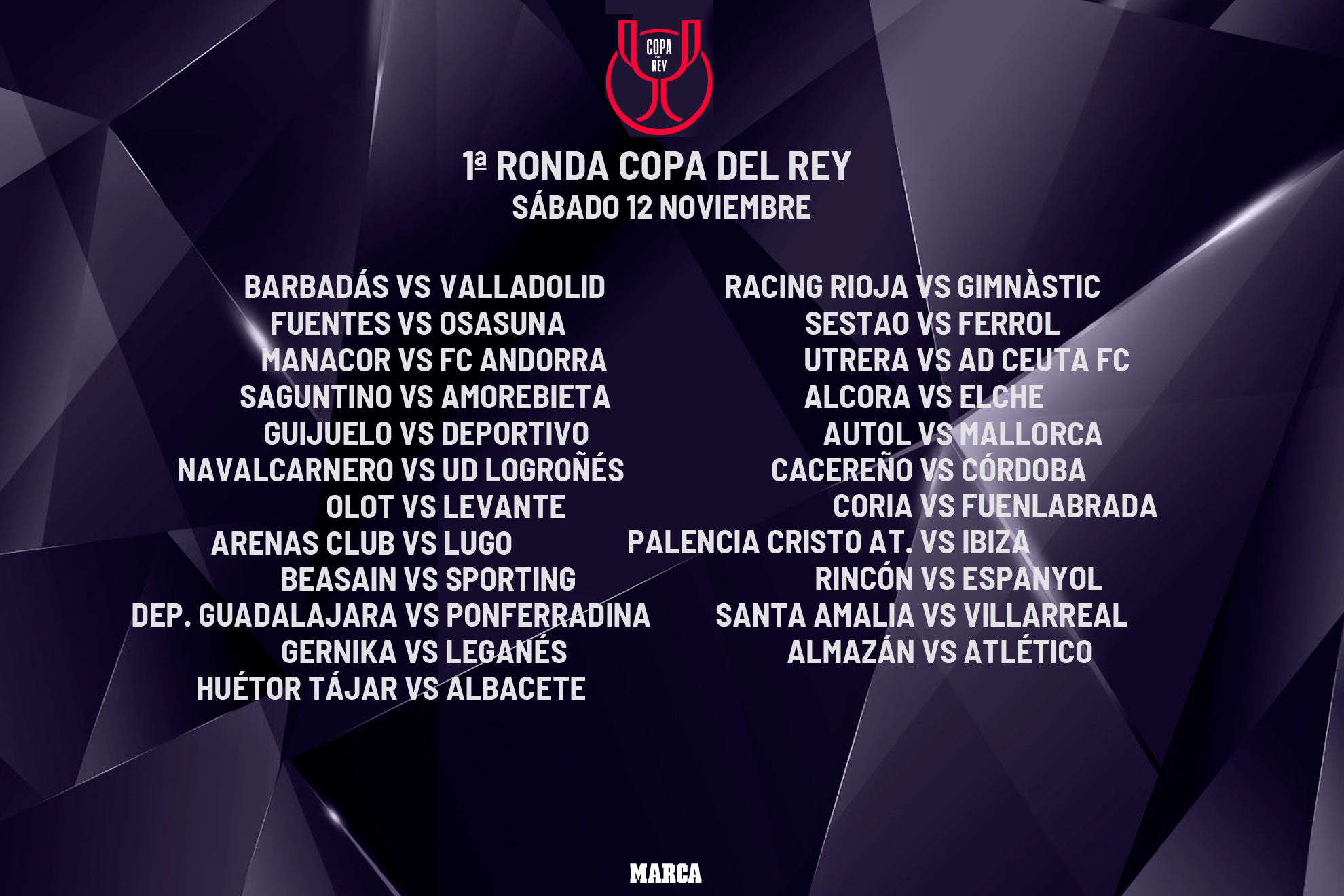 Primera eliminatoria de la Copa del Rey en directo