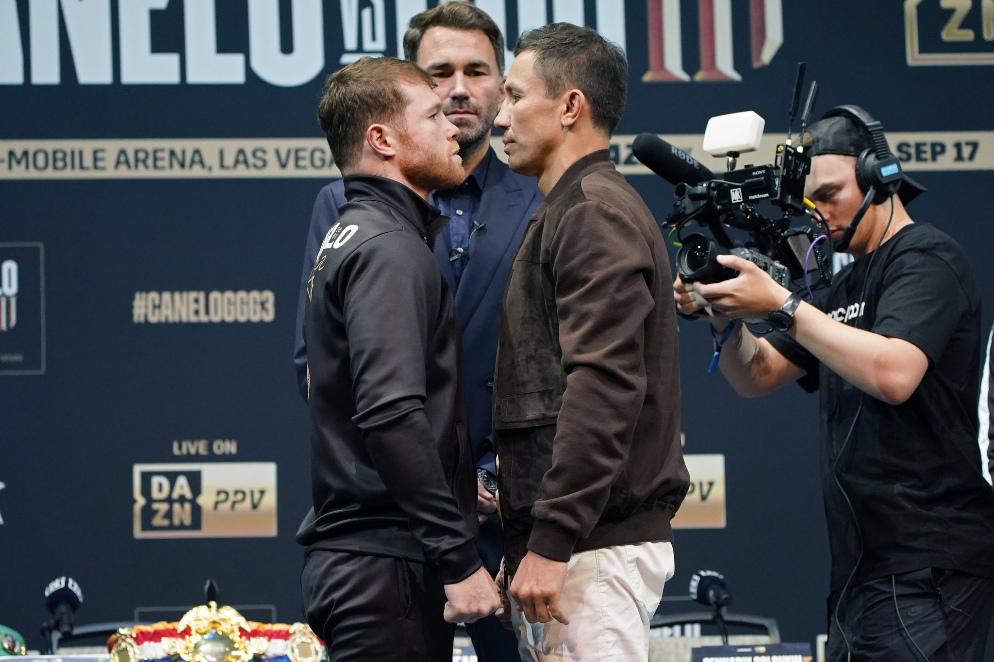 Canelo Alvarez and Gennady Golovkin in Las Vegas 2022