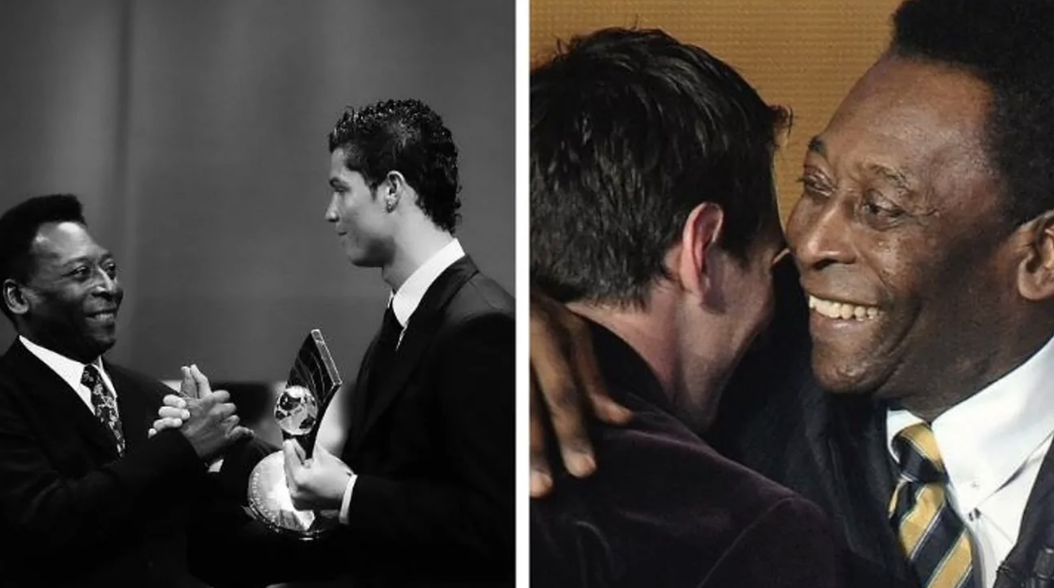 Pele, Cristiano and Messi