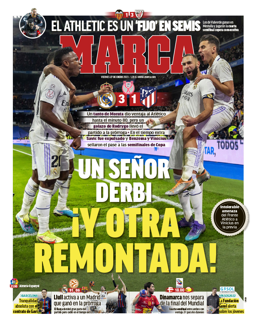 Real Madrid - Atlético: resumen, resultado y goles de la Copa del Rey