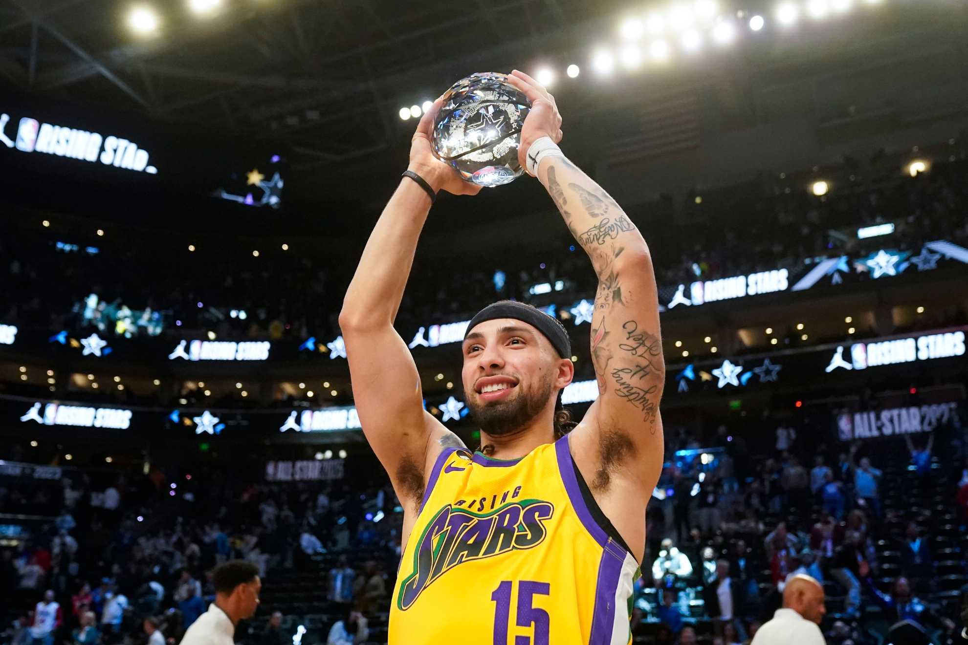 Jose Alvarado wins MVP of the 2023 NBA Rising Stars Challenge.