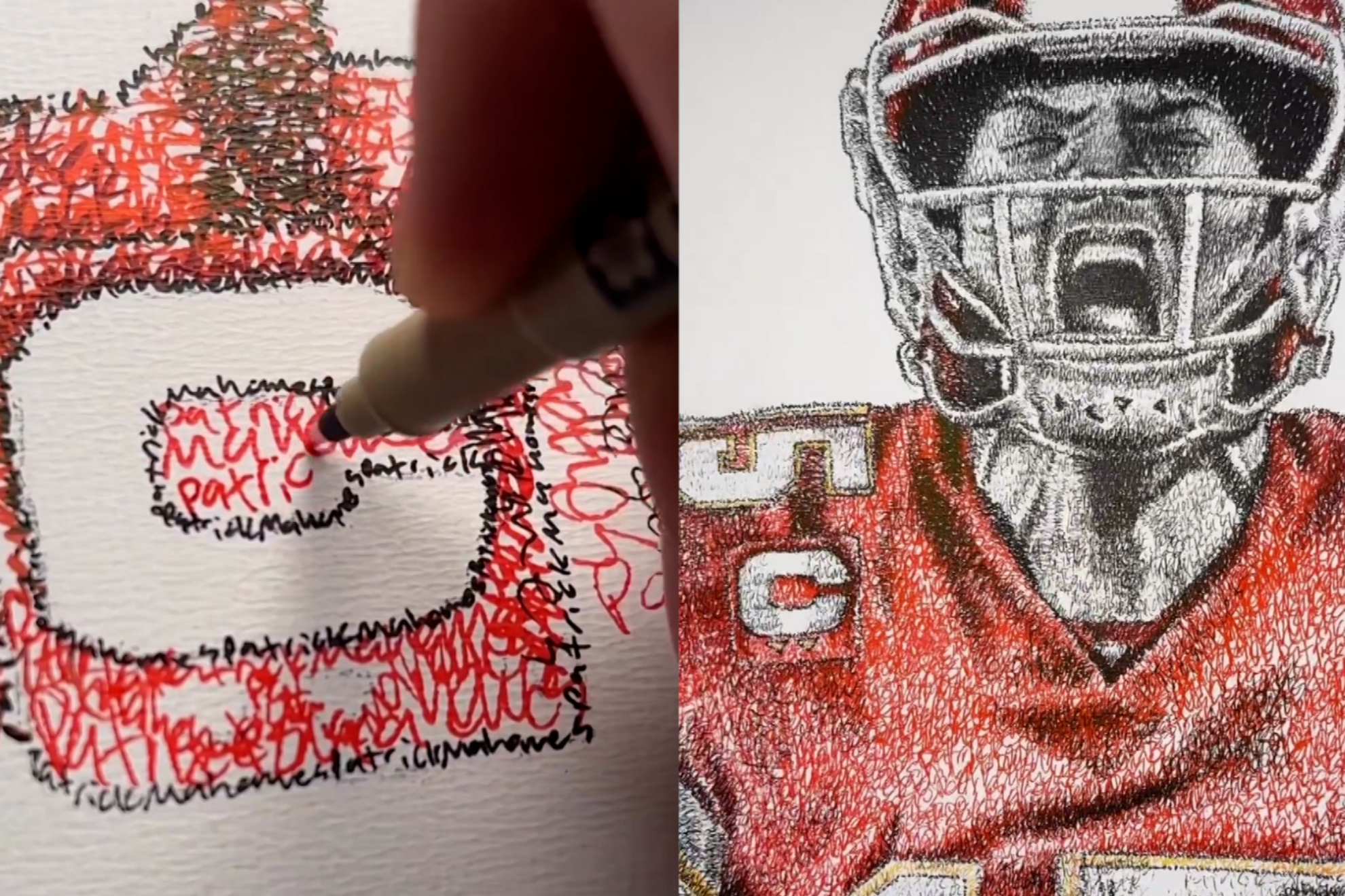 Steipper Patrick Step-by-Step Patrick Mahomes Drawing