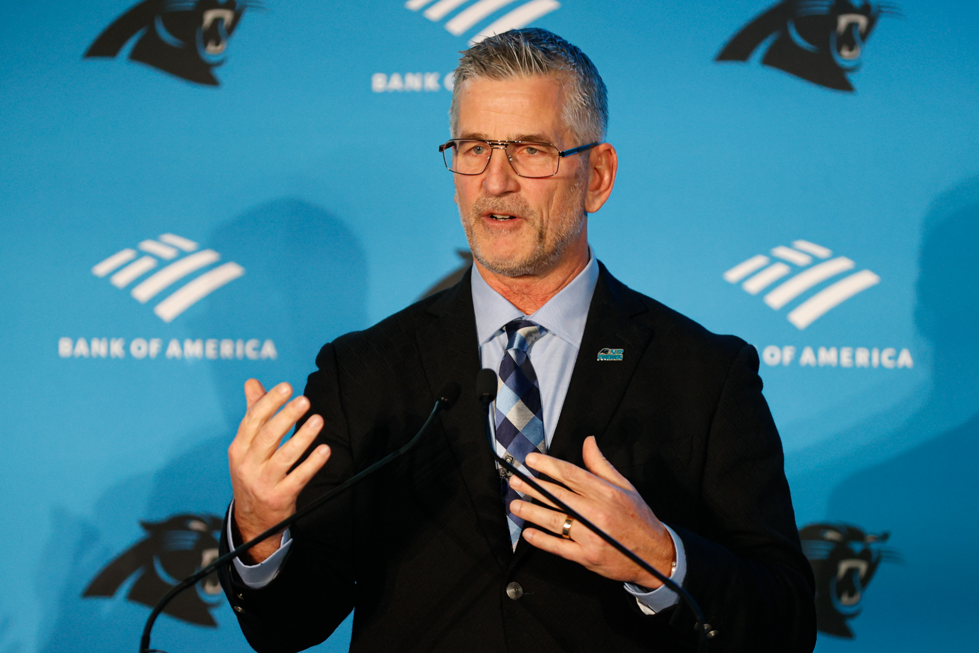 Carolina Panthers head coach Frank Reich.