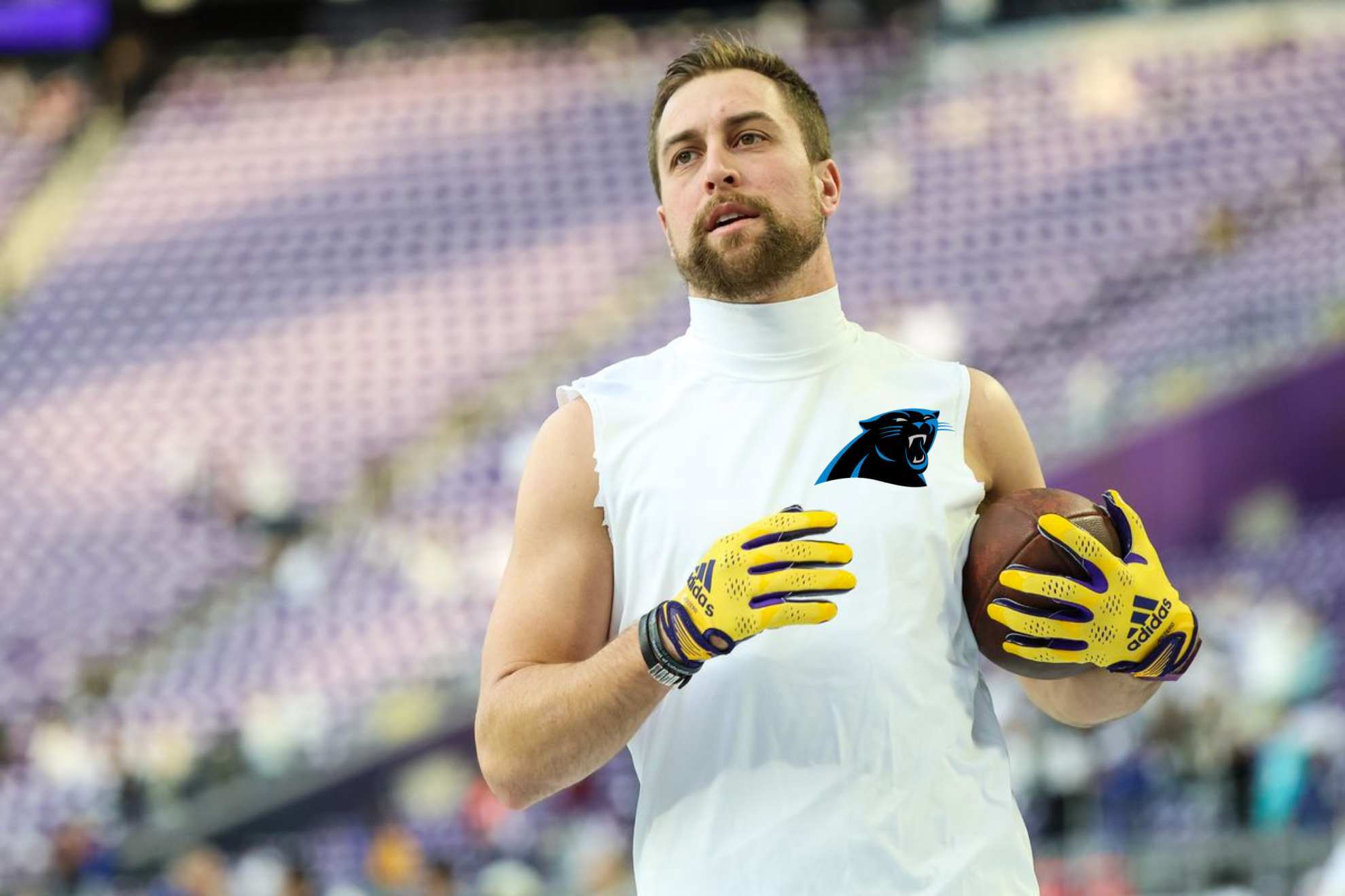 Adam Thielen is the newest member of the Carolina Panthers, after signing a three-year deal with the NFC South team.