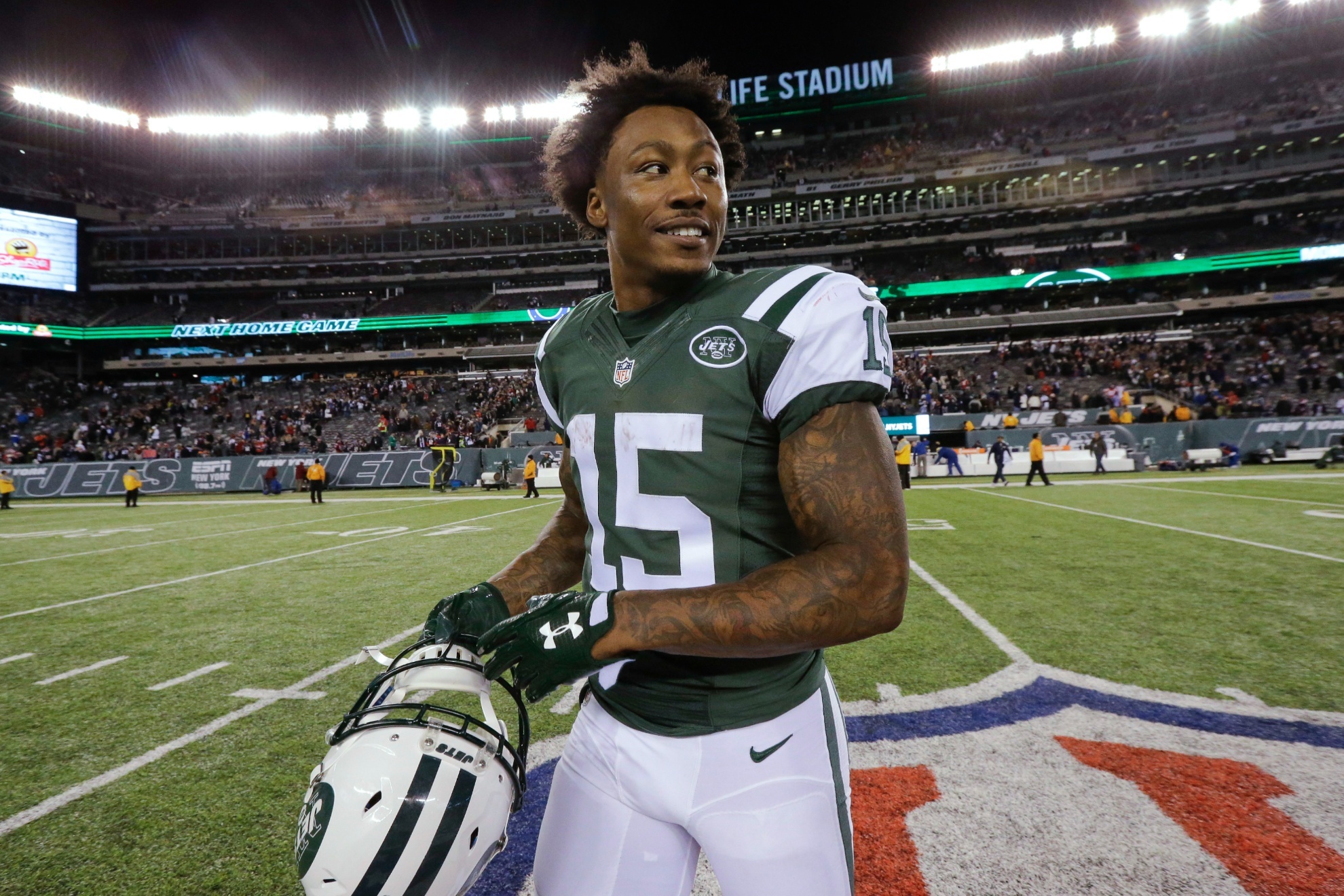 Brandon Marshall played with the Jets for two seasons.