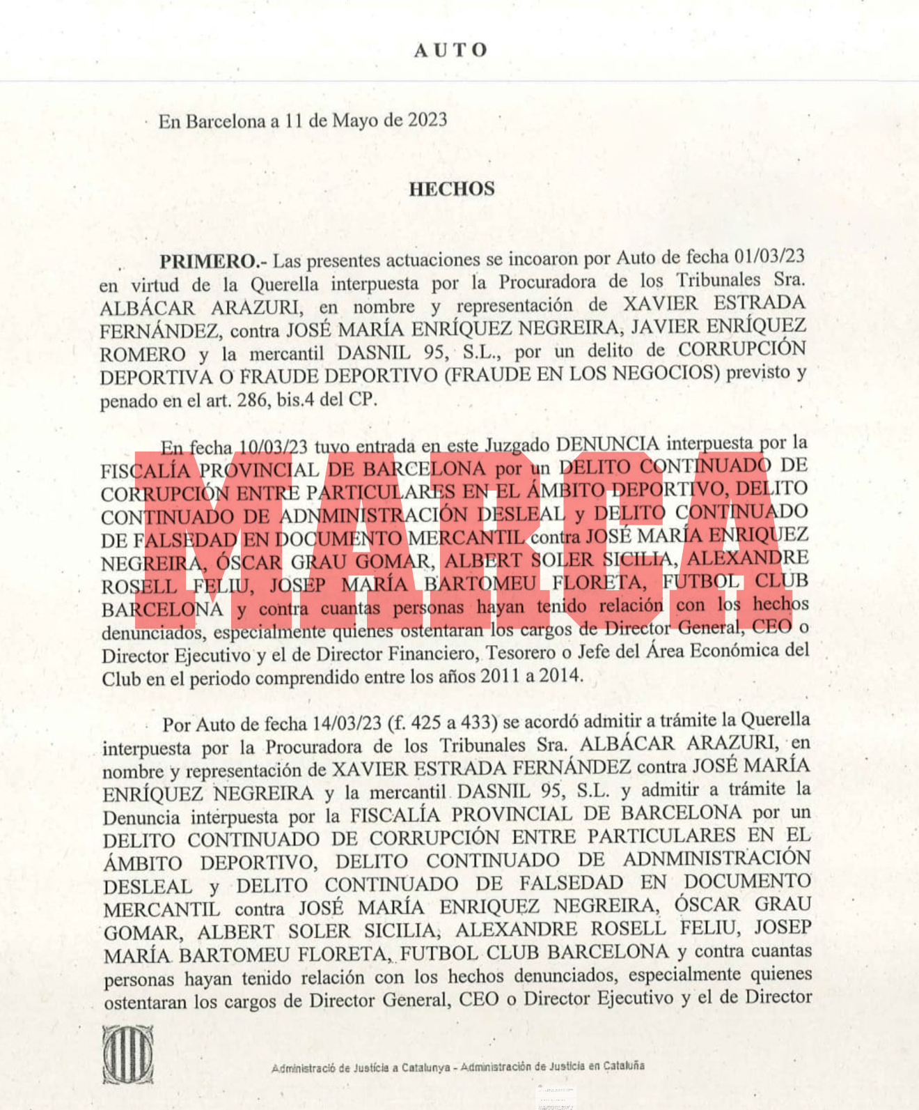 FC Barcelona: La jueza admite que el Real Madrid se persone en el 'caso ...