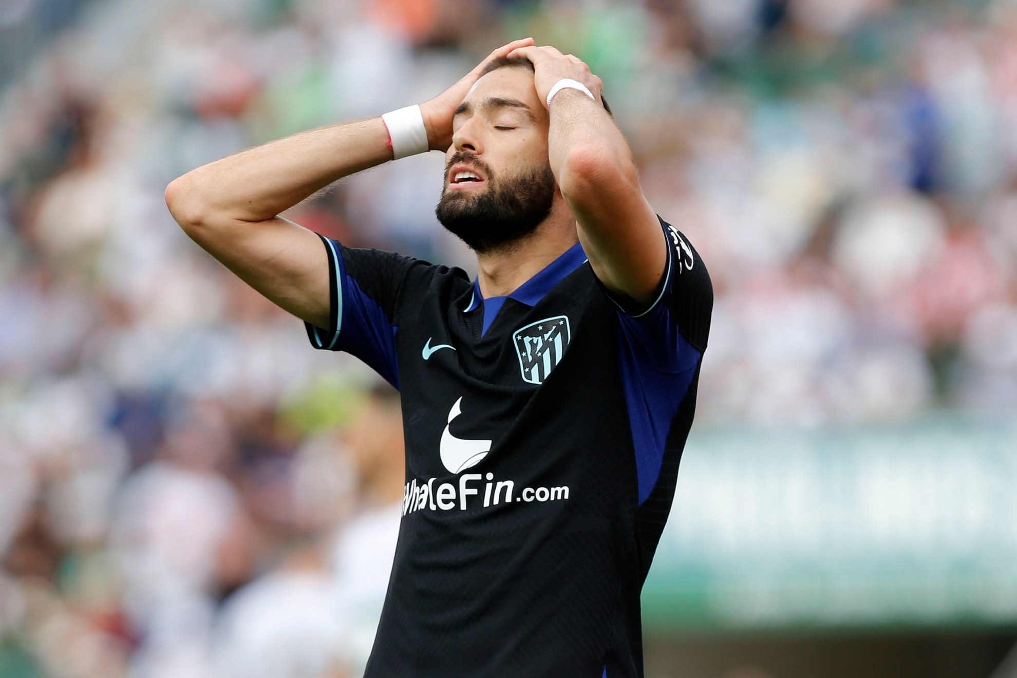 Carrasco, se lamenta de una ocasi�n perdida.