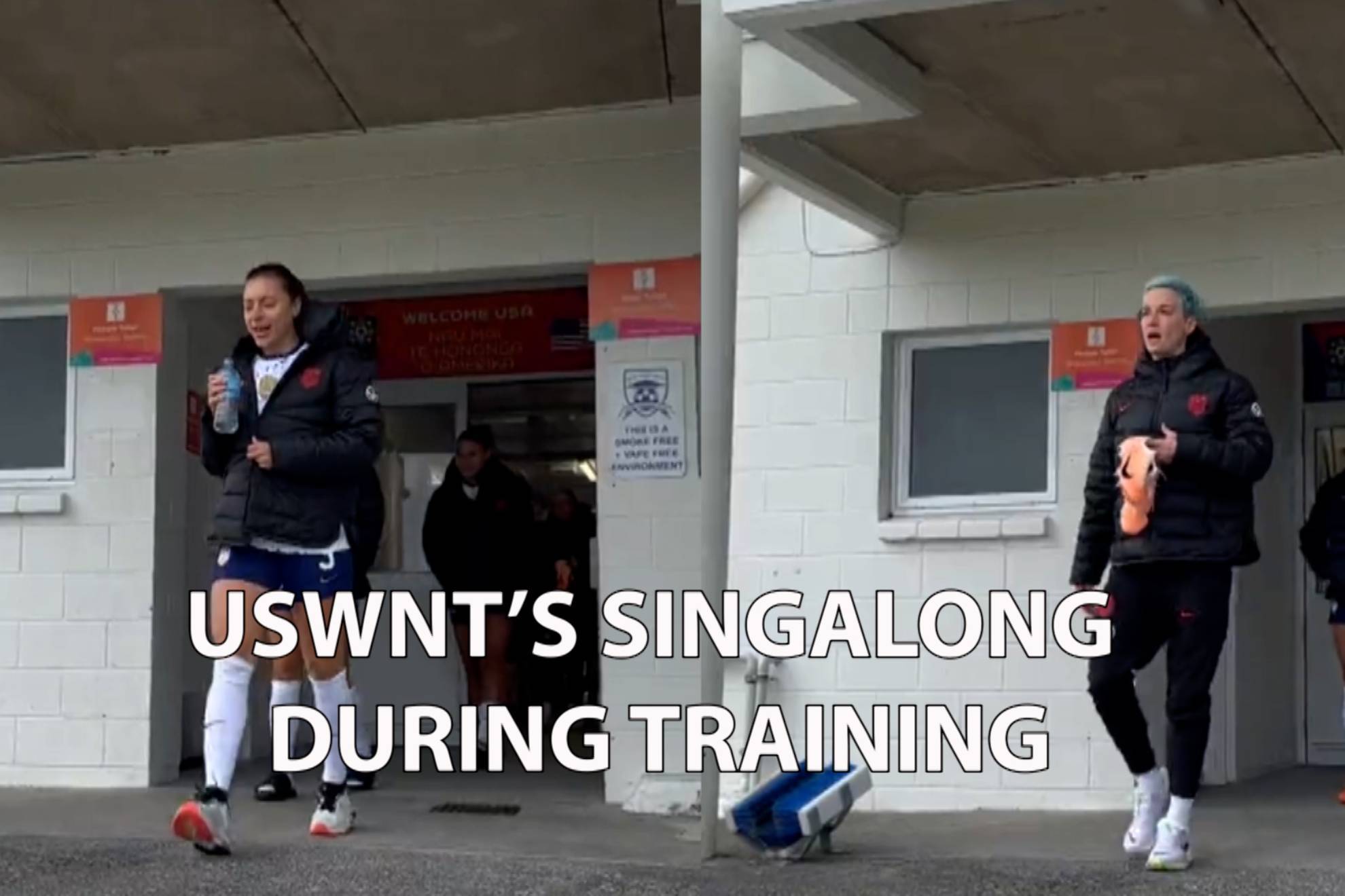 USWNTs hilarious singalong to Adele during training