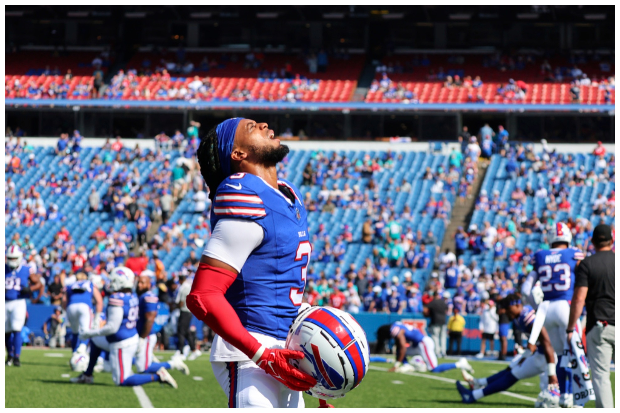 Damar Hamlin returns to the field.