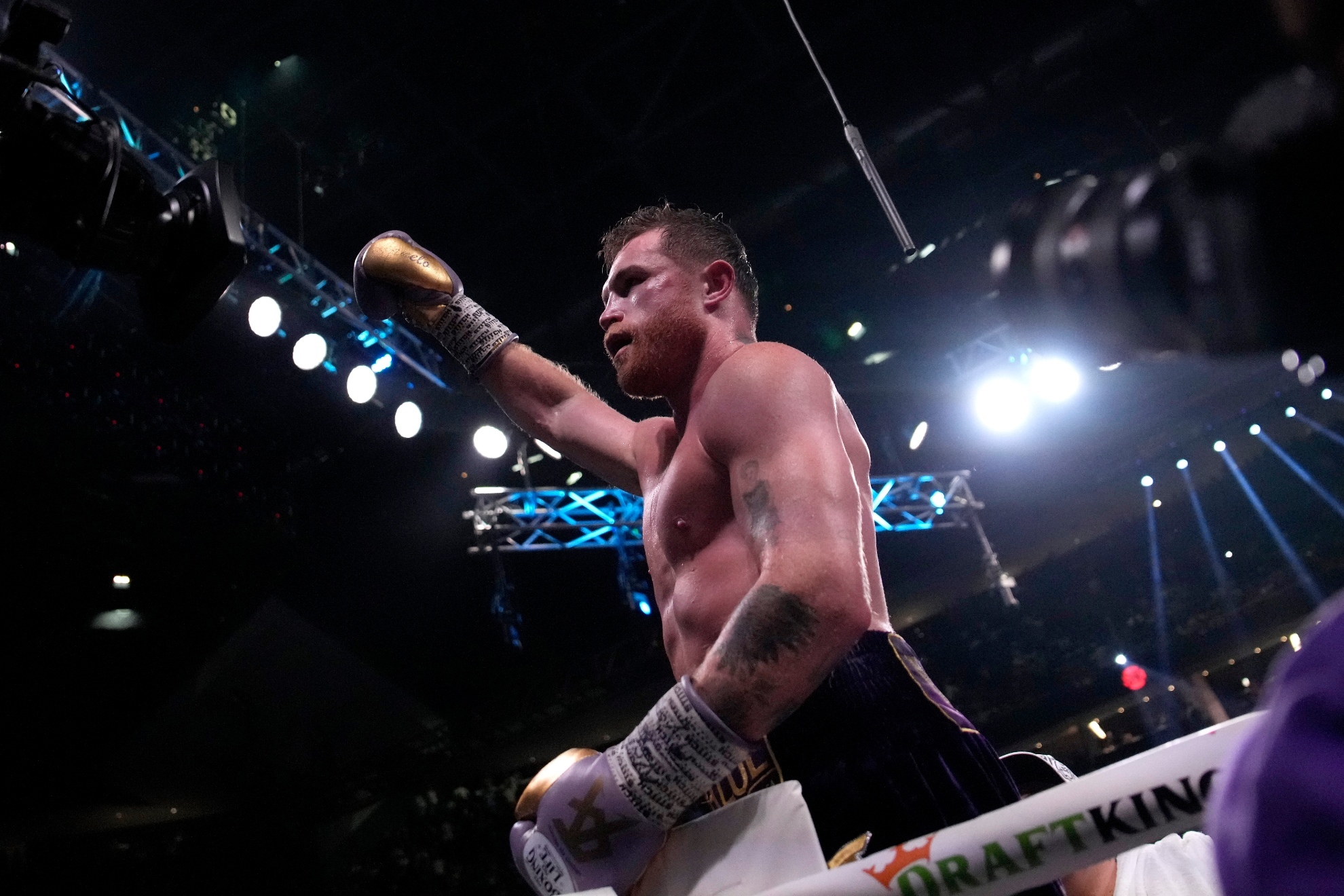 Saul Canelo Alvarez after defeating Jermell Charlo