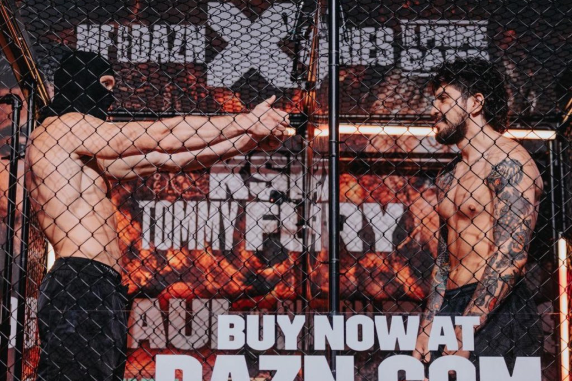 Logan Paul and Dillon Danis at the weigh-in.
