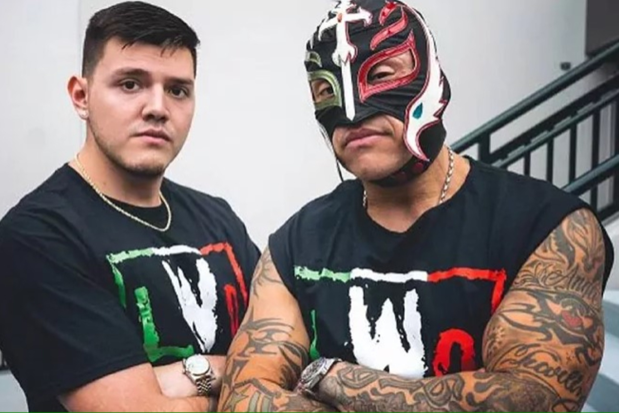 Rey Mysterio Jr. and his son Dominik Mysterio