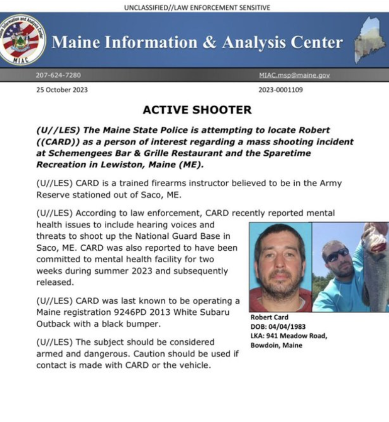 Mass shooting in Lewiston, Maine LIVE updates: Robert Card has been ...