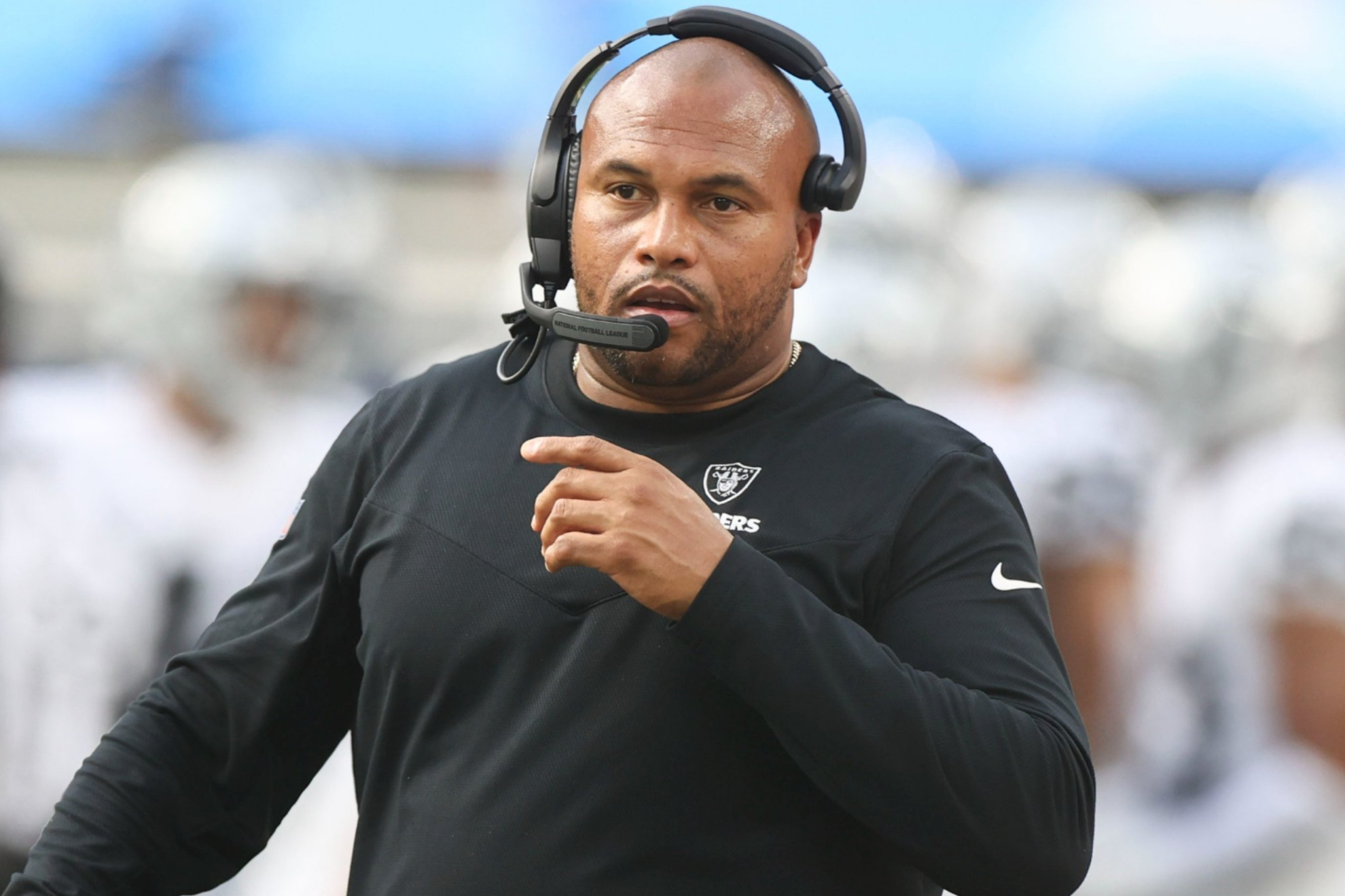 Interim Raiders head coach Antonio Pierce.