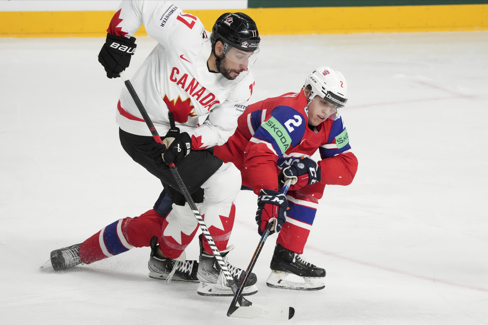 Milan Lucic played for Canada at the ice hockey world championship.